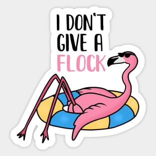 Funny Flamingo, I Don't Give a Flock, Tropical Sticker